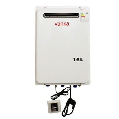 Großes Außenwasserbereiter mit 16L Gas Wandmontiertes externes Tankloses Wasserbereiter 220V