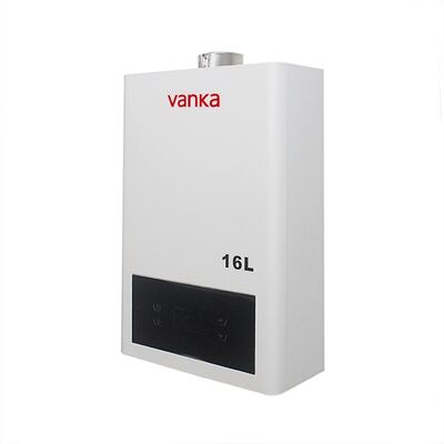 Gas-Warmwasserbereiter für Innenräume mit Gebläse und Thermostat, für das ganze Haus, ohne Tank