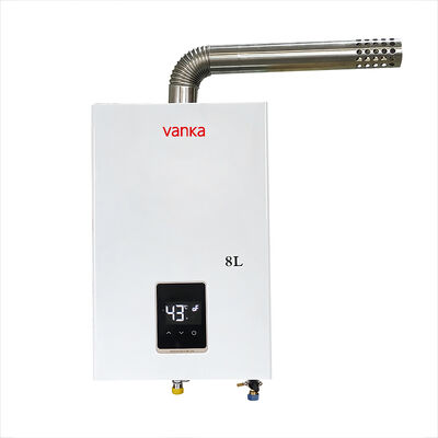 16L Wall Mounted LPG Gas Water Heater with LED Temperature Display and Oxygen-Free Copper Heat Exchanger