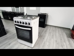 4 Gasbrenner mit Konvektionsgrill und gehärtetem Glasregal für den Haushalt